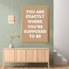 gold frame motivational poster canvas print hanging on the wall