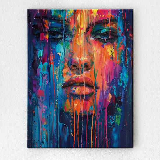 abstract beautiful woman wall art canvas