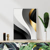 white frame wall art canvas modern abstract lines 