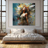 flower goddess wall art canvas in the bedroom