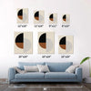 different size wall art canvas geometric circular minimalism