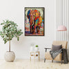 black frame wall art canvas graffiti art elephant hang on the wall
