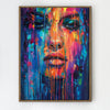 light oak frame abstract beautiful woman art canvas