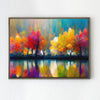 coffee frame abstract trees and reflection wall art canvas 