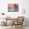coffee frame wall art painting depicting colorful forest