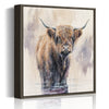 wall art coffee frame canvas,a yak standing in water