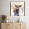 wall art light oak frame canvas,a yak standing in water,living room decor