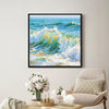 black frame wall art canvas ocean waves