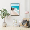 coffee frame wall art canvas seashore waves landscape