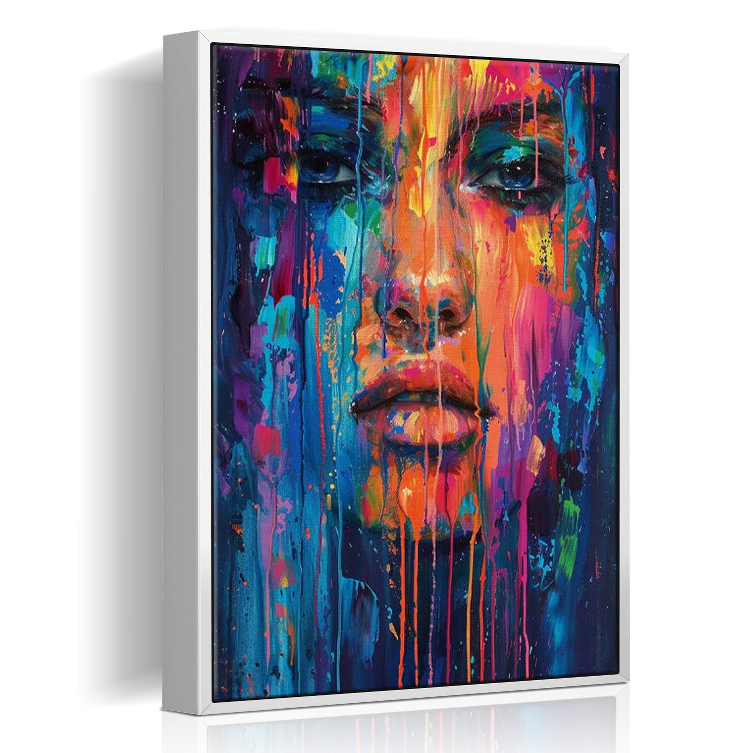 white frame abstract beautiful woman wall art decor